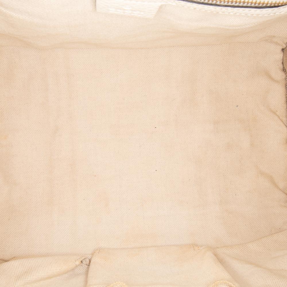 Gucci B Gucci White Calf Leather Medium skin Web Joy Boston Bag Italy