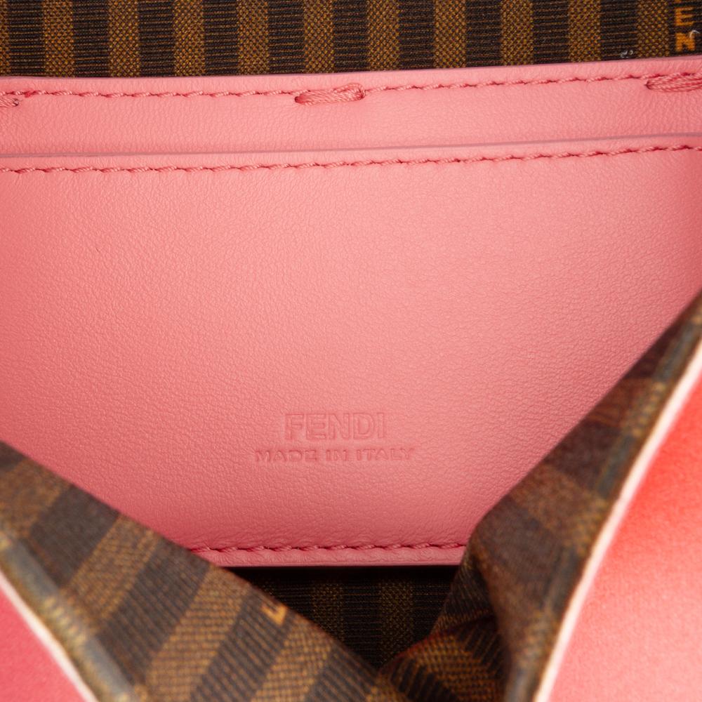 Fendi AB Fendi Pink Dark Pink Satin Fabric Phone Pouch Baguette Satchel Italy