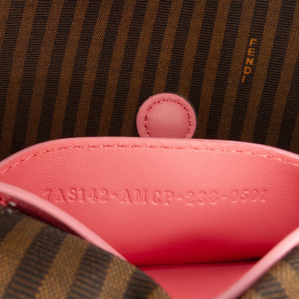 Fendi AB Fendi Pink Dark Pink Satin Fabric Phone Pouch Baguette Satchel Italy
