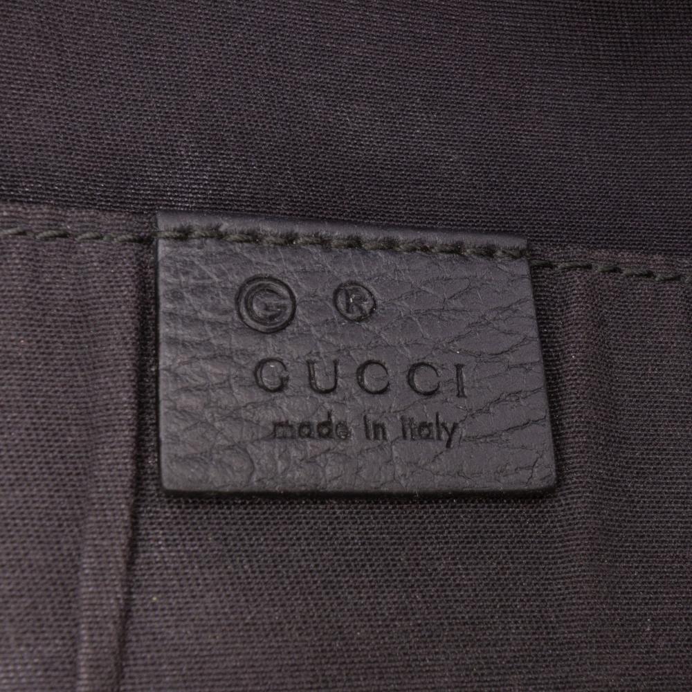 Gucci B Gucci Black Nylon Fabric Mini GG Dome Satchel Italy