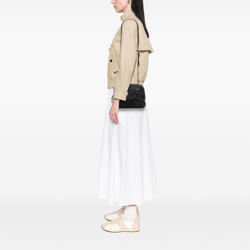 Gucci B Gucci Black Nylon Fabric Mini GG Dome Satchel Italy