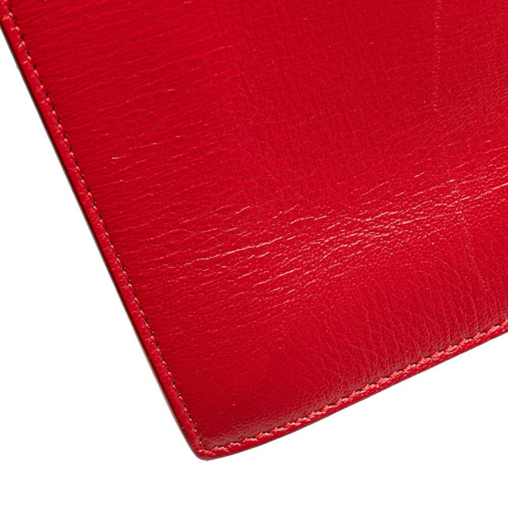 Celine B Celine Red Calf Leather Mini Clasp Crossbody Italy