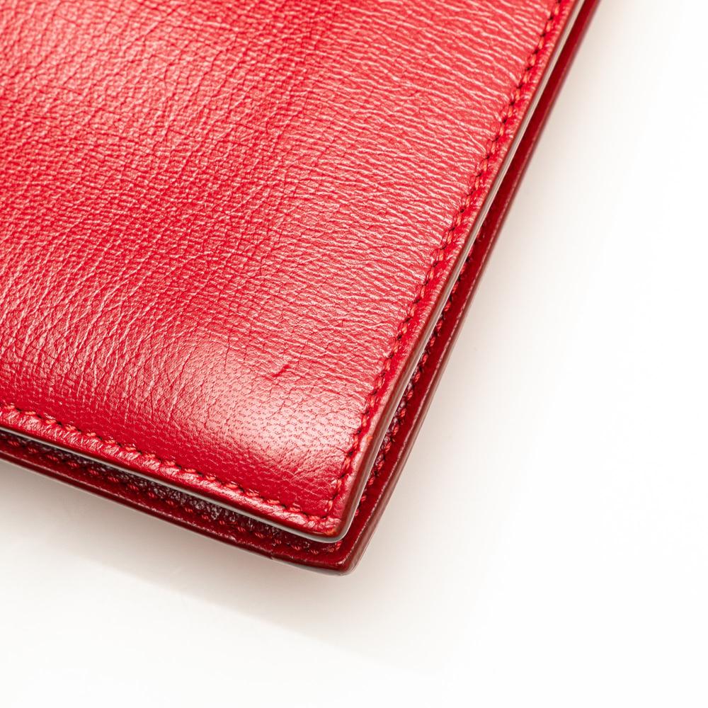 Celine B Celine Red Calf Leather Mini Clasp Crossbody Italy