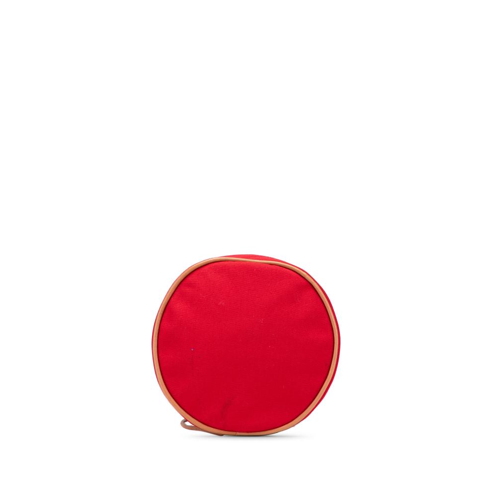 Hermès AB Hermès Red Canvas Fabric Toile Polochon Mimile France