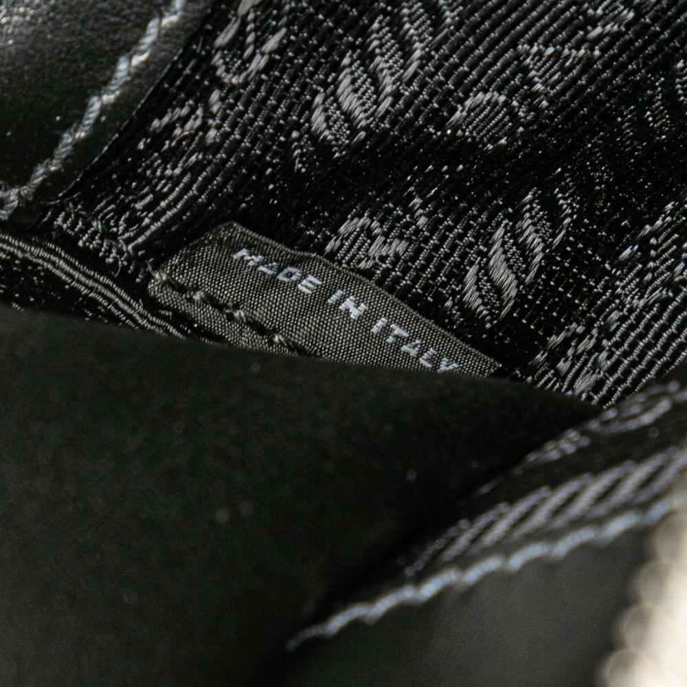 Prada AB Prada White Saffiano Leather Harness Crossbody Pouch Italy