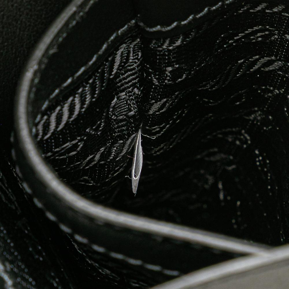 Prada AB Prada White Saffiano Leather Harness Crossbody Pouch Italy