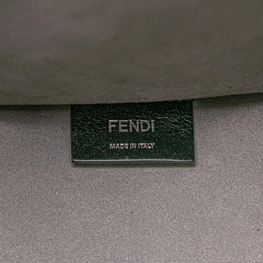 Fendi B Fendi Black Calf Leather Medium Roma Go To Shopper Satchel Italy