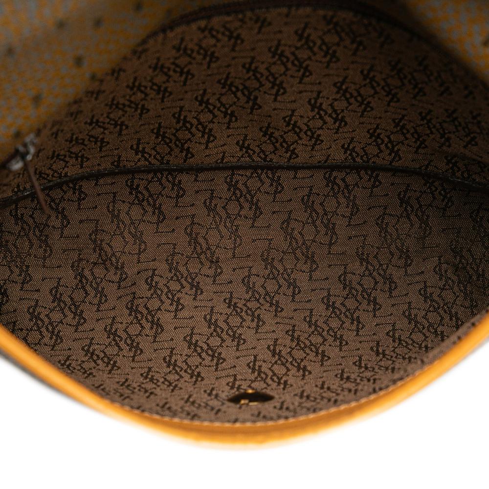 Saint Laurent B Saint Laurent Brown Mocha PVC Plastic Flap Crossbody France