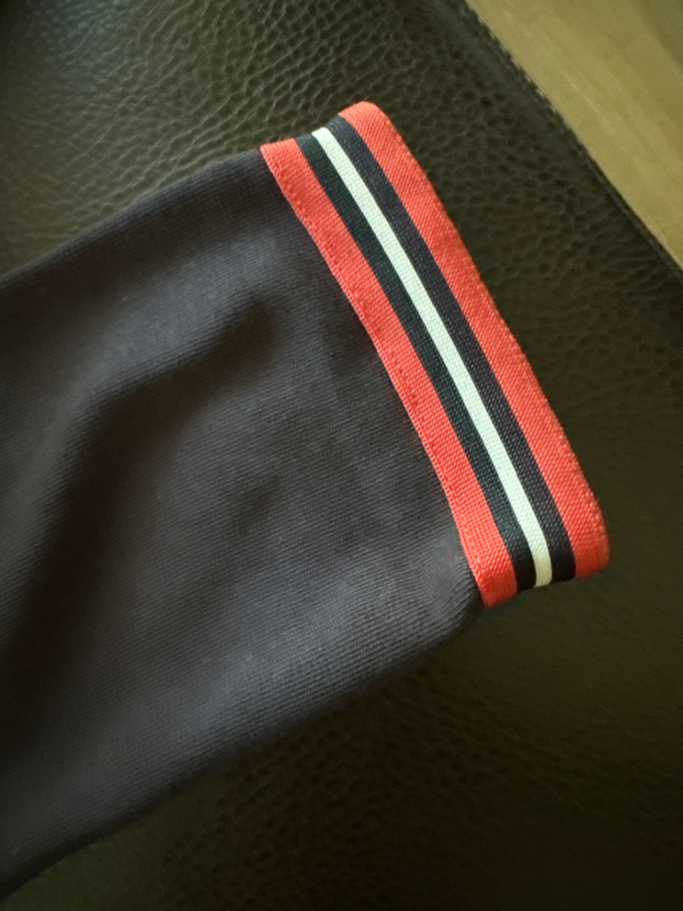 saint and sofia Cotton Biker Jacket - Navy Stripe