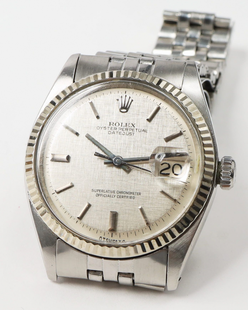 Rolex Datejust 36mm Ref 1601 Linen Sigma Dial 1973 Watch
