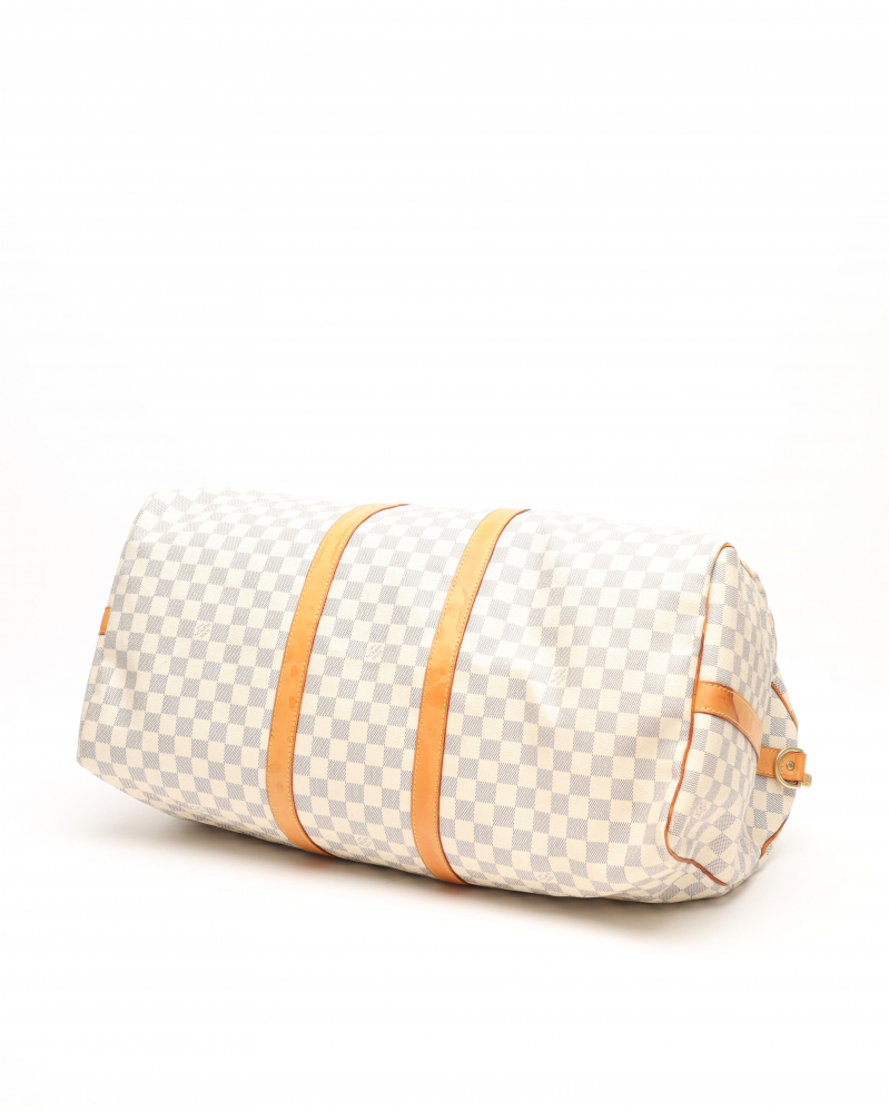 Louis Vuitton Damier Azur Keepall Bandoulière 55 Weekend Bag