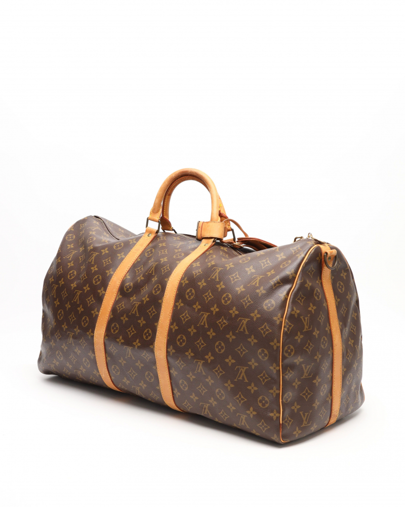 Louis Vuitton Monogram Keepall 60 Bandoulière Weekend Bag