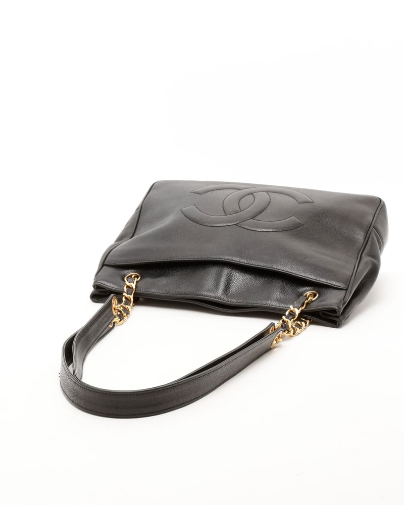Chanel CC Caviar Chain Tote Bag