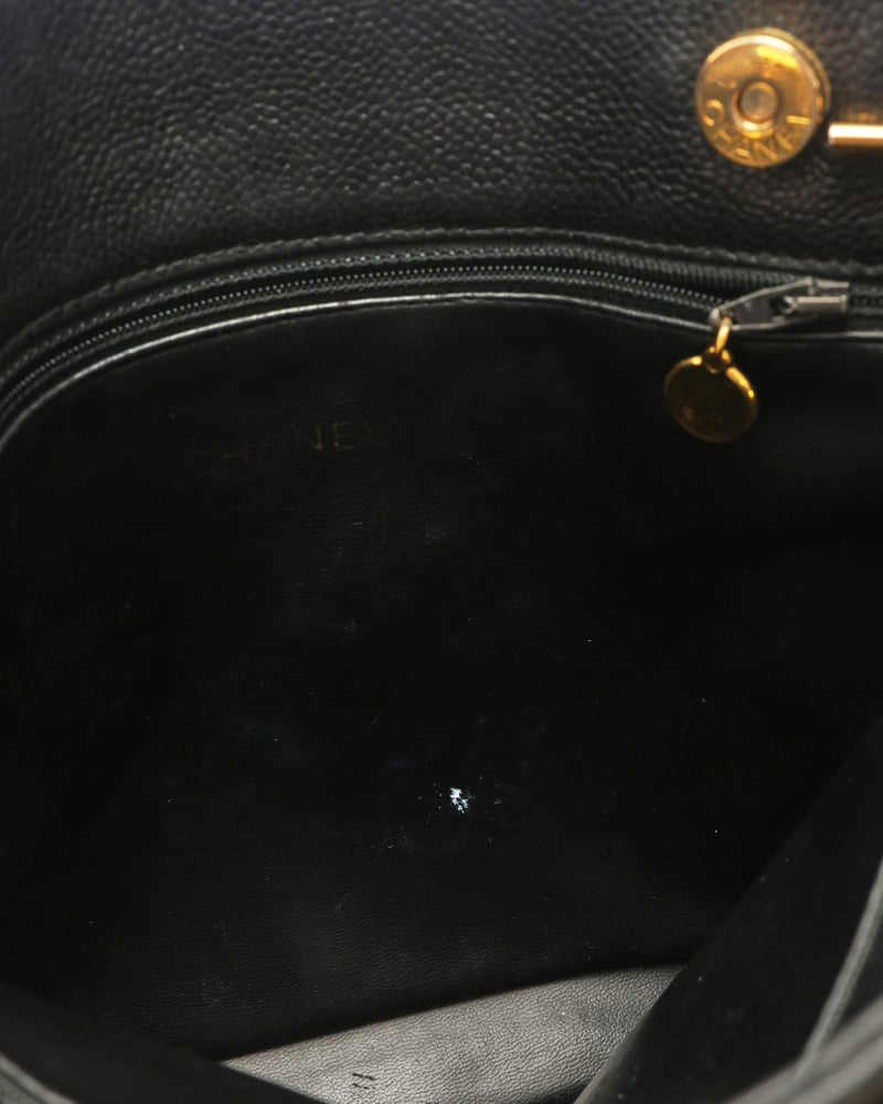 Chanel CC Caviar Chain Tote Bag