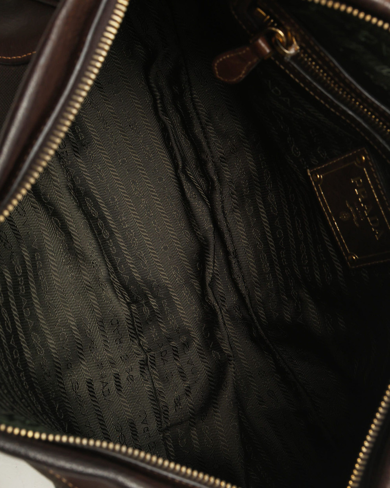 Prada Jaquard Logo Handbag