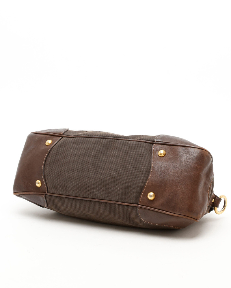 Prada Jaquard Logo Handbag