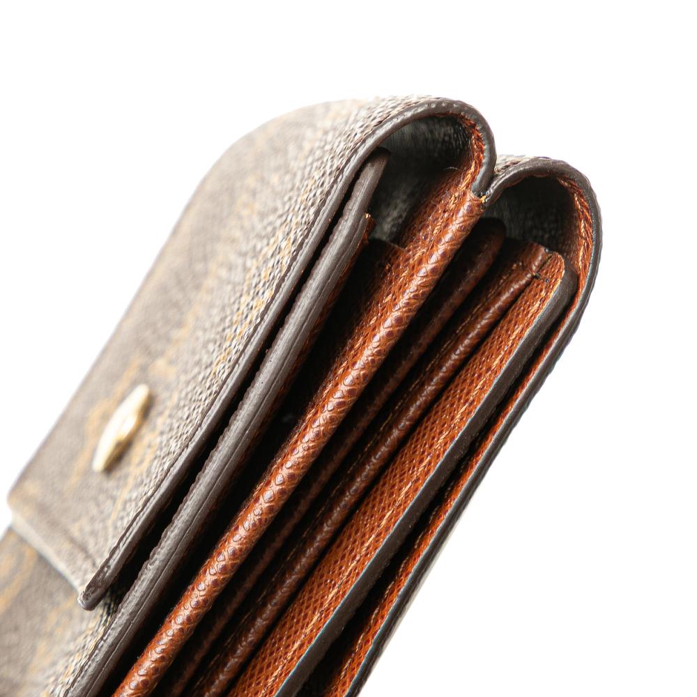 Louis Vuitton AB Louis Vuitton Brown Monogram Canvas Canvas Monogram Portefeuille Elise Wallet France
