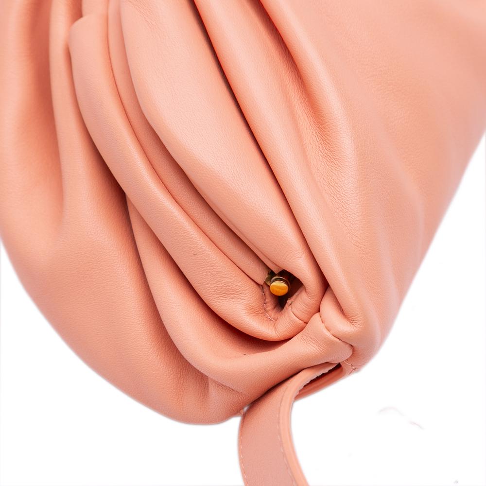 Bottega Veneta B Bottega Veneta Pink Blush Lambskin Leather Leather Lambskin Belt Chain Pouch Italy