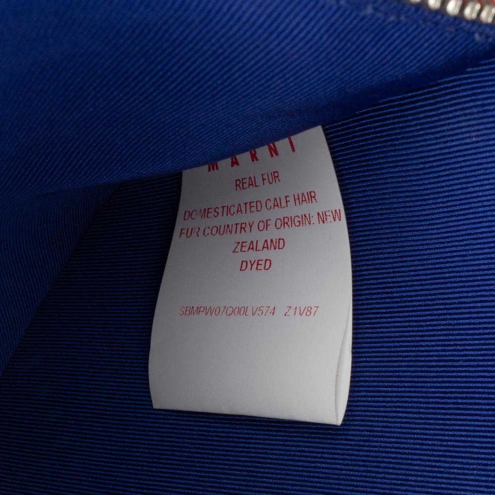 Marni AB Marni Pink Fur Natural Material Shearling Chain Crossbody Italy