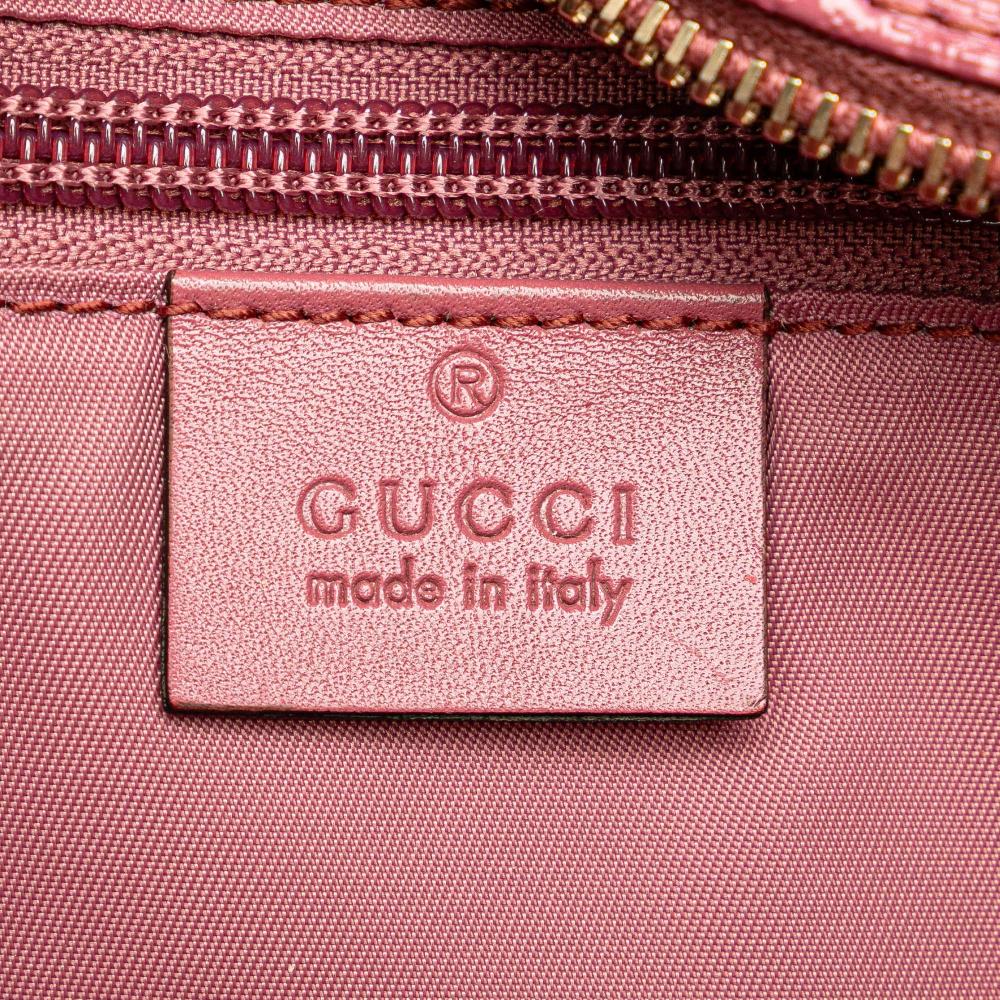 Gucci AB Gucci Pink Coated Canvas Fabric Small GG Imprime Joy Tote Italy