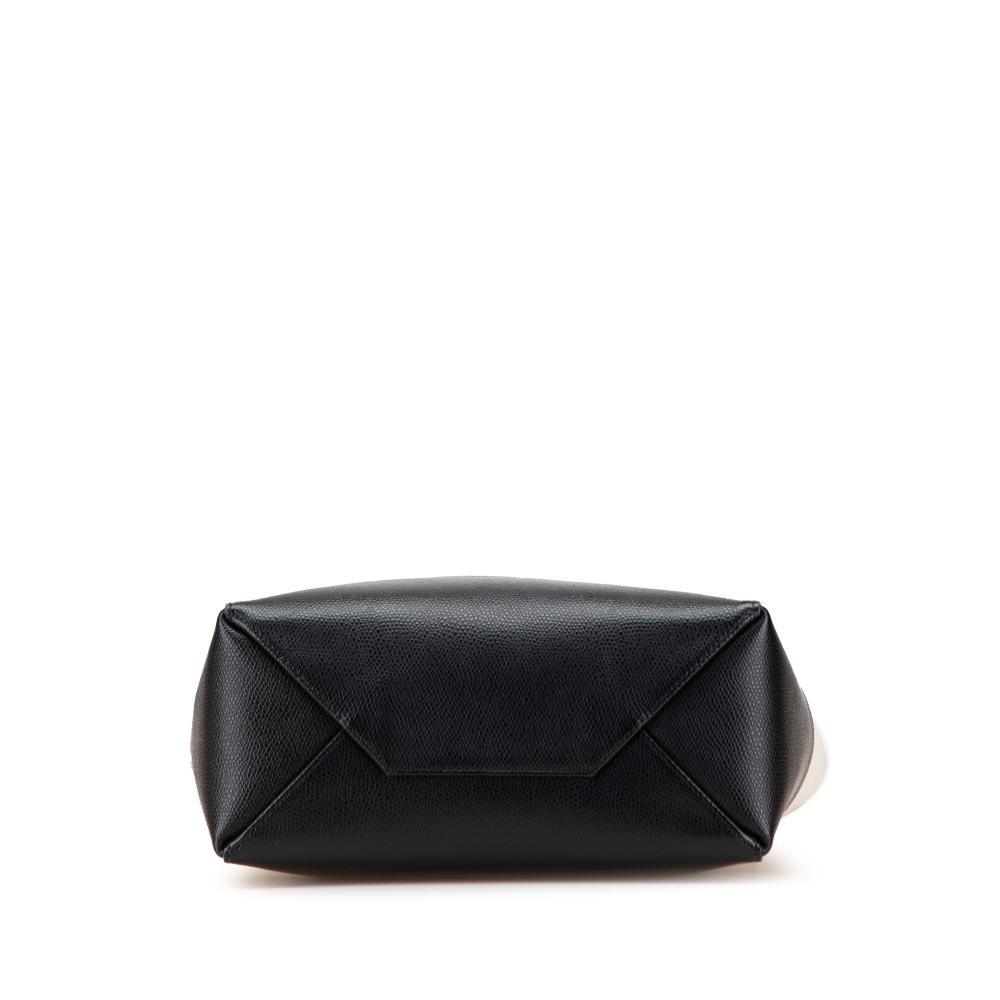 Celine B Celine White Off White with Black Calf Leather Small Bicolor Vertical Cabas Italy