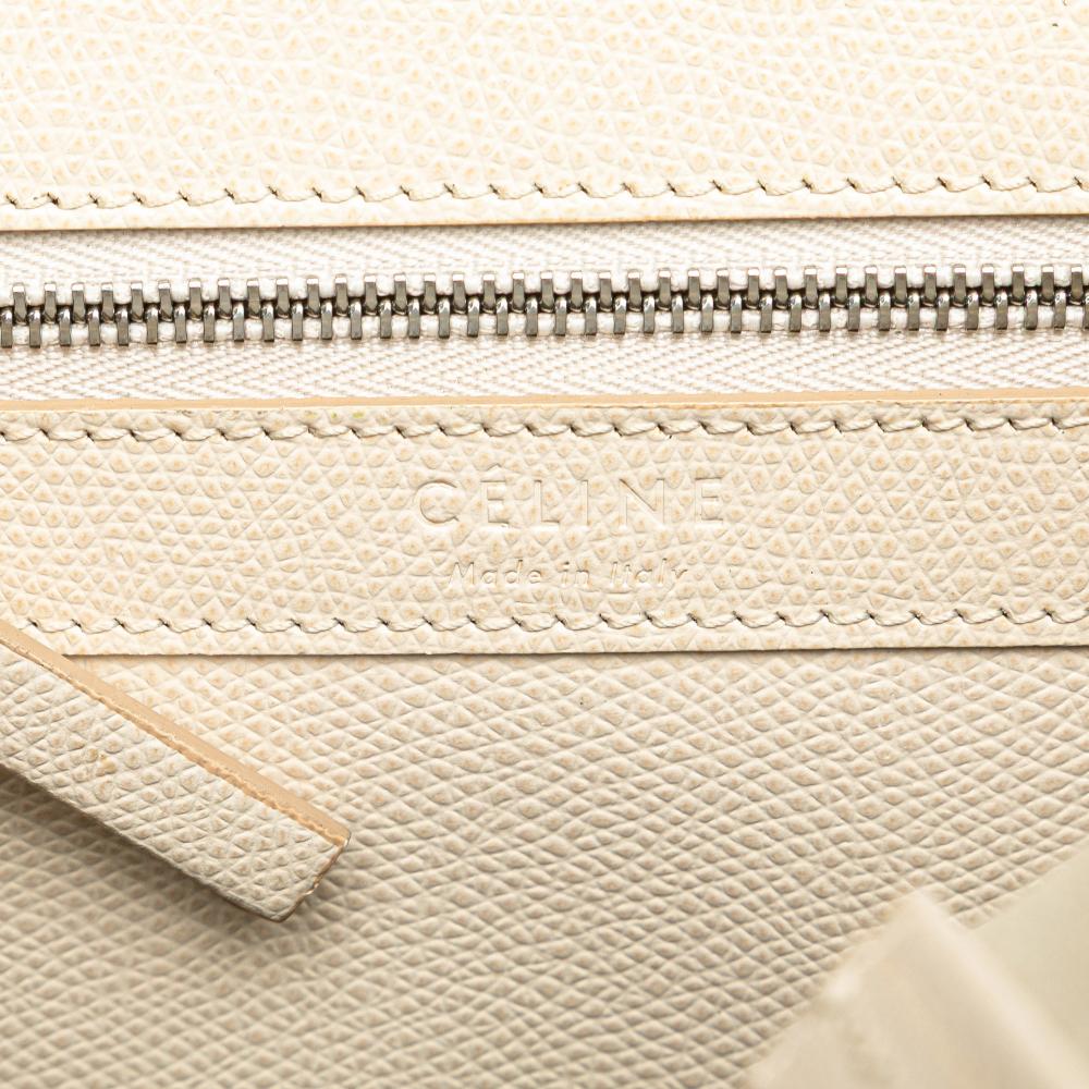 Celine B Celine White Off White with Black Calf Leather Small Bicolor Vertical Cabas Italy