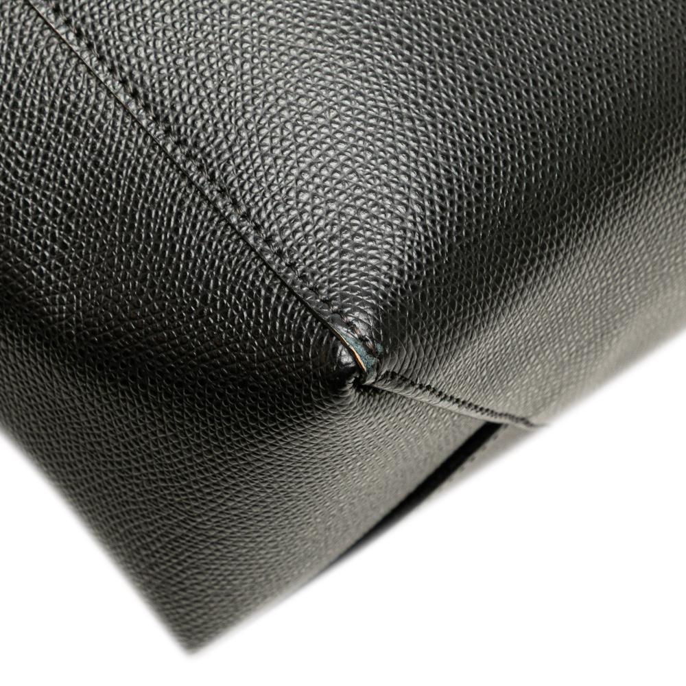 Celine B Celine White Off White with Black Calf Leather Small Bicolor Vertical Cabas Italy