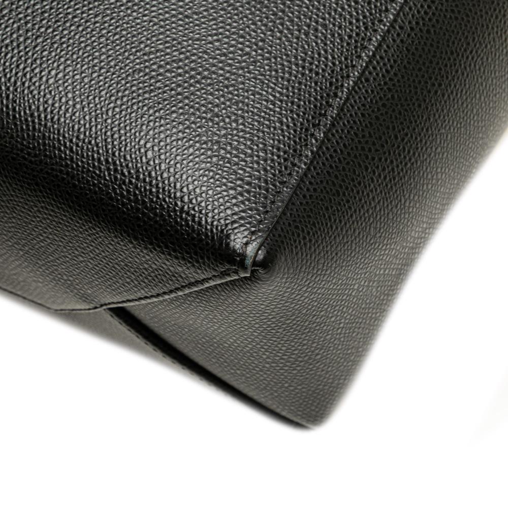 Celine B Celine White Off White with Black Calf Leather Small Bicolor Vertical Cabas Italy