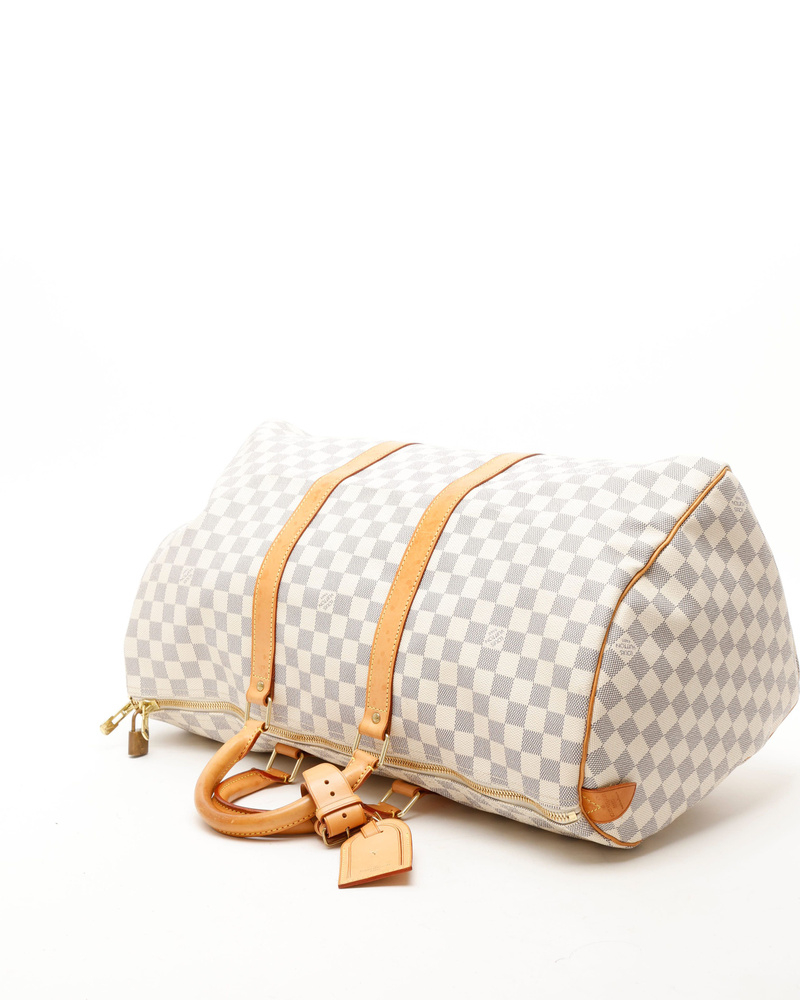 Louis Vuitton Damier Azur Keepall 50 Weekend Bag