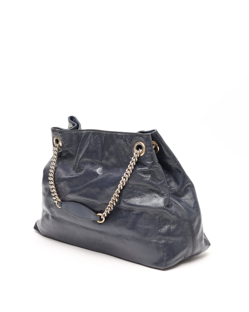 Gucci Medium Patent Soho Chain Tote Bag