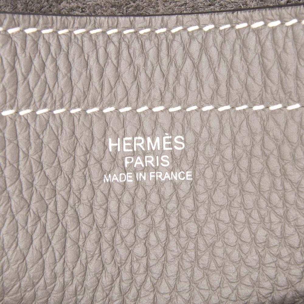 Hermès AB Hermès Gray Calf Leather Taurillon Clemence Cabasellier 46 France
