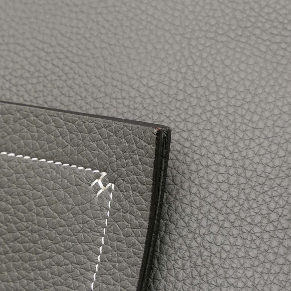 Hermès AB Hermès Gray Calf Leather Taurillon Clemence Cabasellier 46 France