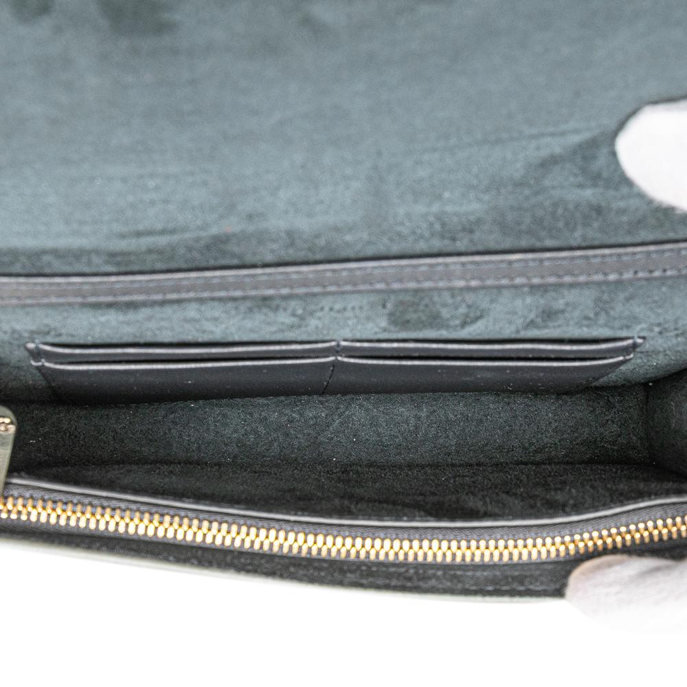 Christian Dior B Dior Silver Patent Leather Leather Metallic Patent Microcannage 2 in 1 30 Montaigne Pouch Italy