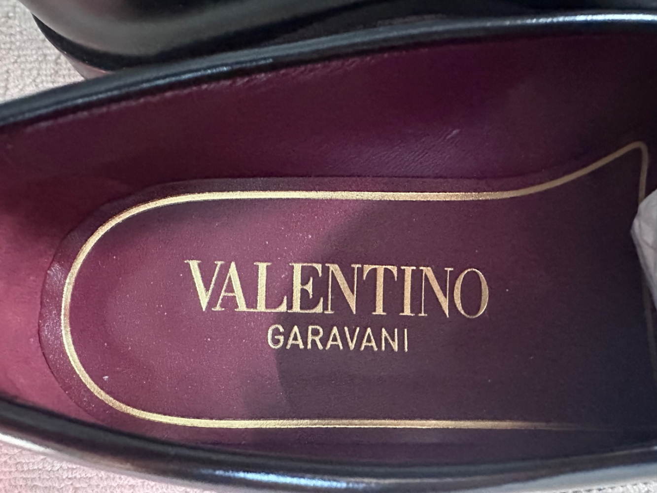 Valentino Garavani VLogo Kette Leder Slipper