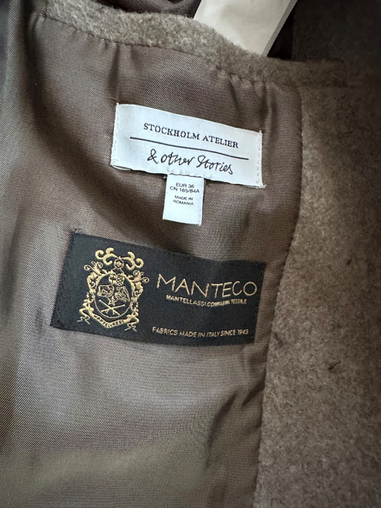 & other stories Übergroßer Wollmantel mit Gürtel