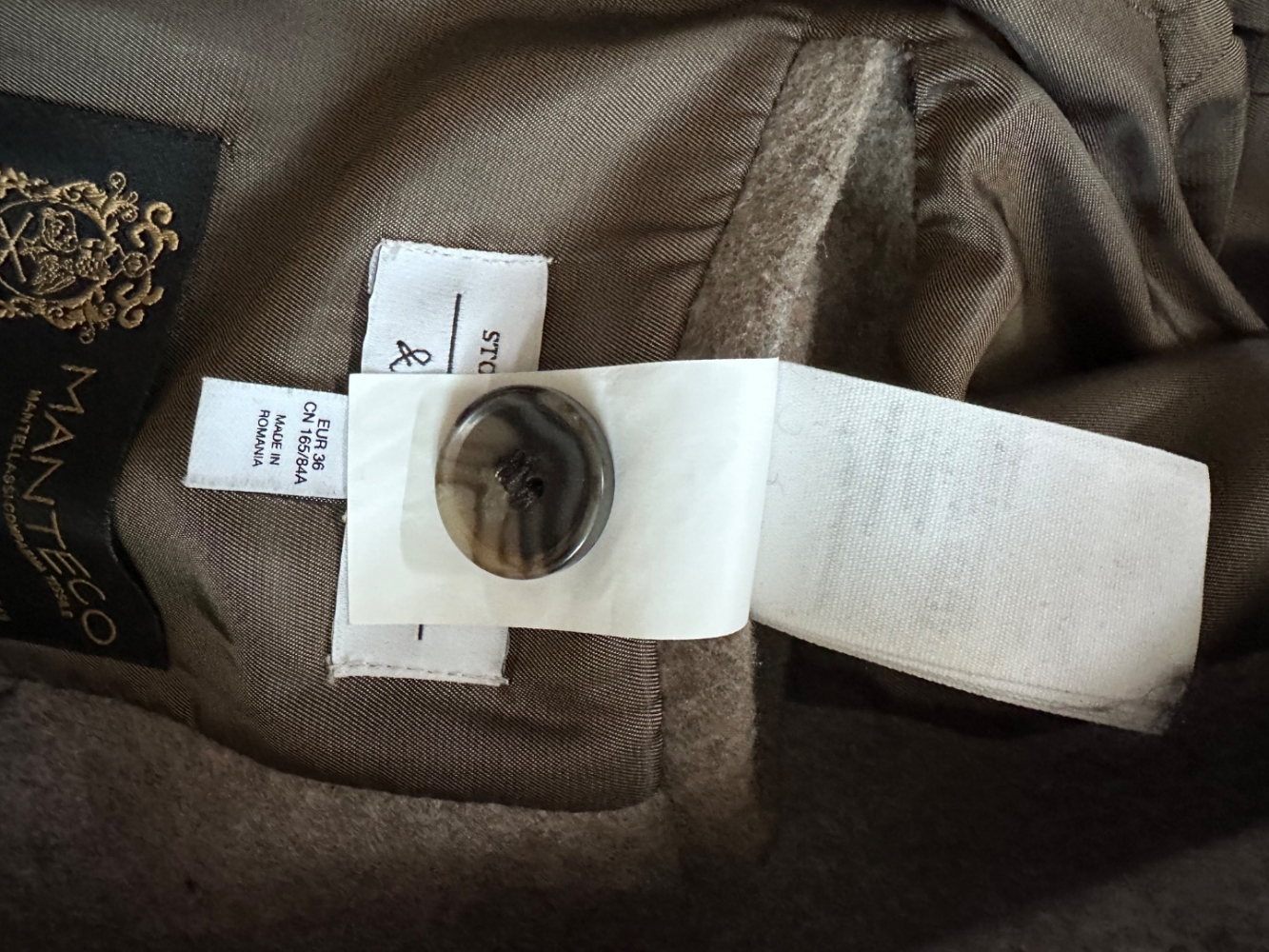 & other stories Übergroßer Wollmantel mit Gürtel