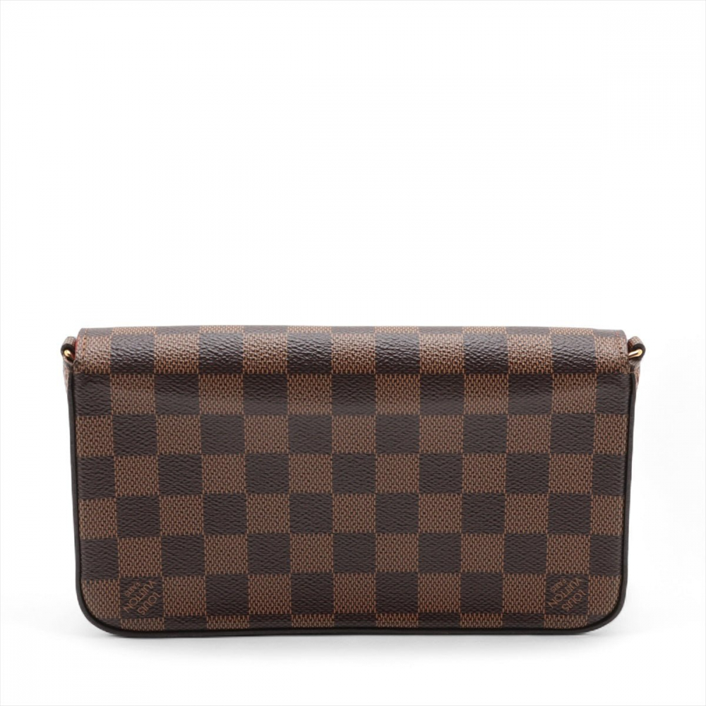 Louis Vuitton Felicie Canvas Pouch Clutch Damier Ebene