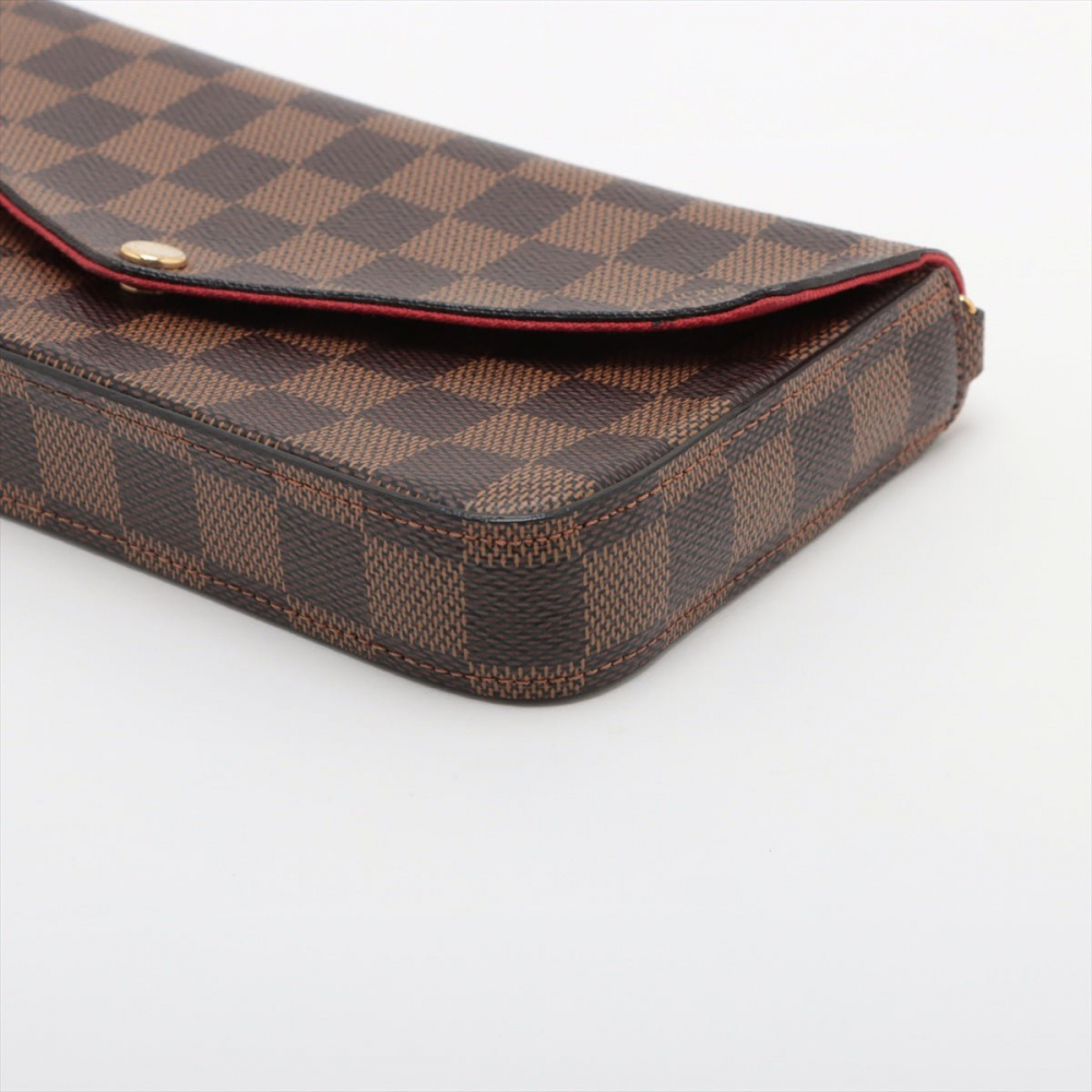 Louis Vuitton Felicie Canvas Pouch Clutch Damier Ebene