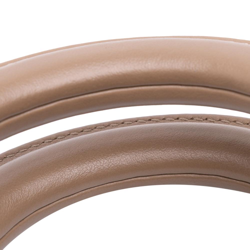 Christian Dior B Dior Brown Light Brown Tweed Fabric Medium Cannage Lady D Joy Italy