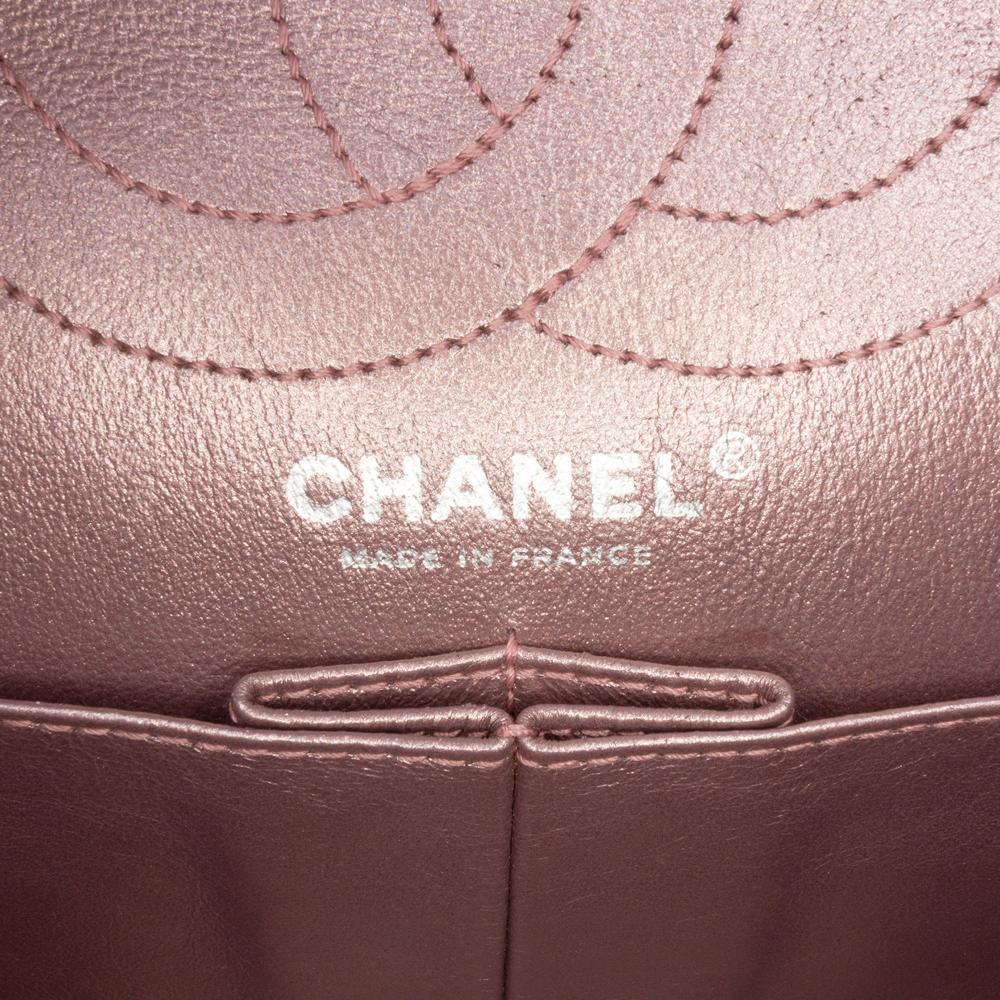 Chanel B Chanel Pink Calf Leather Reissue 2.55 Aged Metallic skin Double Flap 226 France