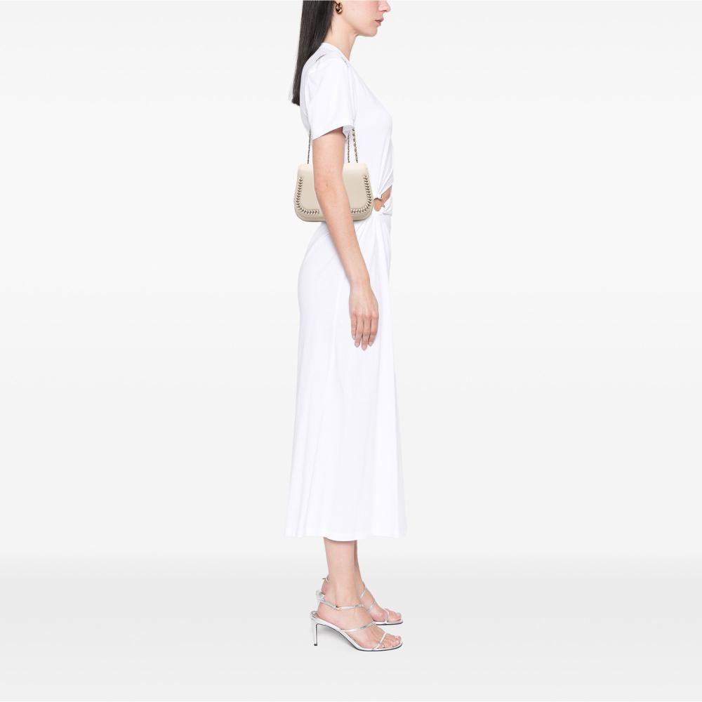 Chanel AB Chanel White Ivory Calf Leather Small skin Braided Chic Flap France