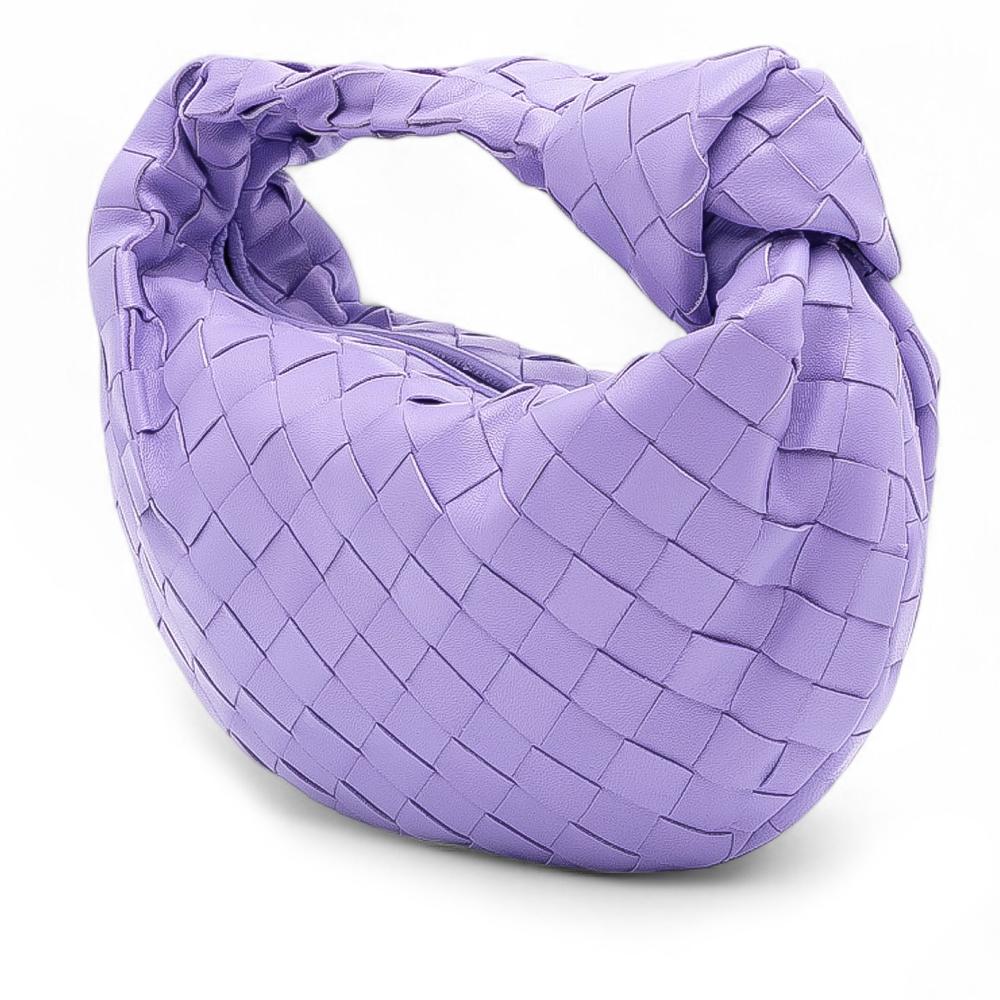Bottega Veneta AB Bottega Veneta Purple Nappa Leather Leather Mini Nappa Intrecciato Jodie Italy