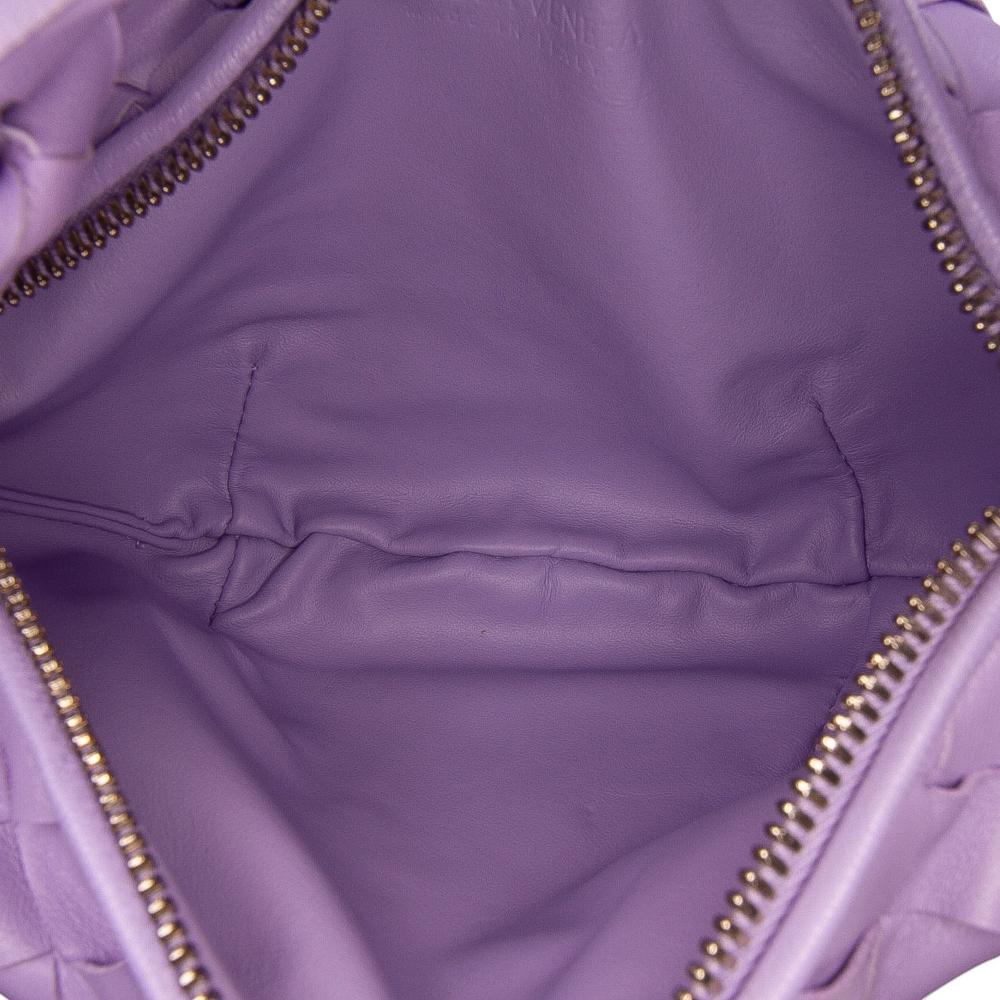 Bottega Veneta AB Bottega Veneta Purple Nappa Leather Leather Mini Nappa Intrecciato Jodie Italy