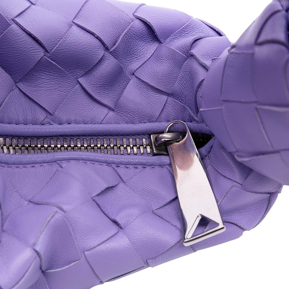 Bottega Veneta AB Bottega Veneta Purple Nappa Leather Leather Mini Nappa Intrecciato Jodie Italy
