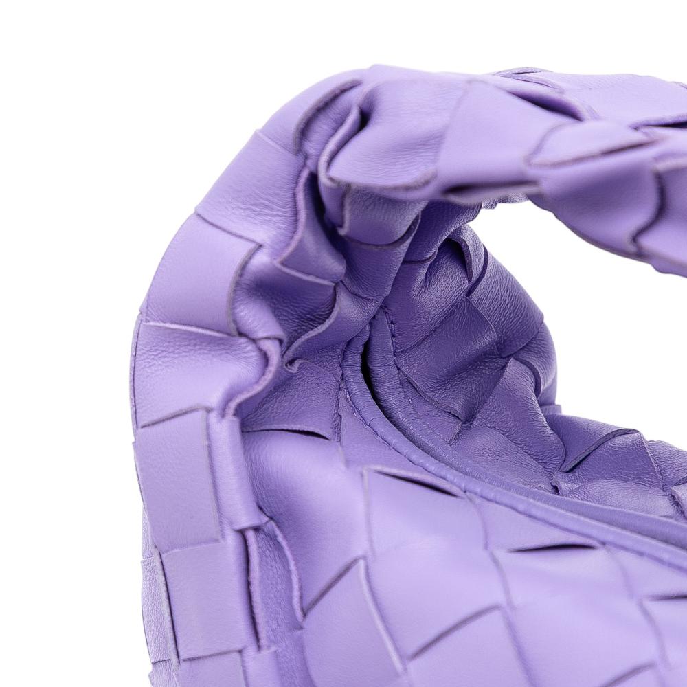 Bottega Veneta AB Bottega Veneta Purple Nappa Leather Leather Mini Nappa Intrecciato Jodie Italy
