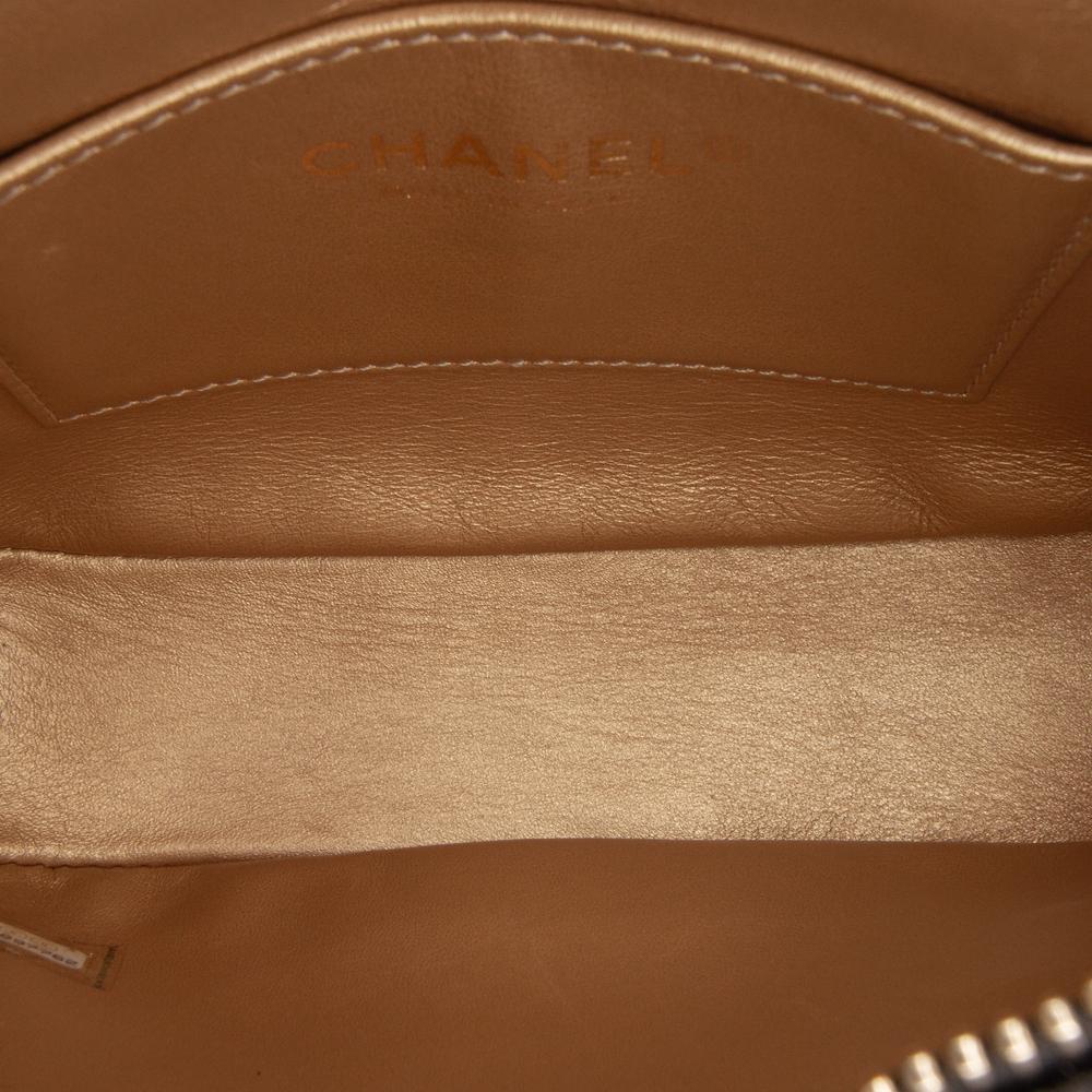 Chanel AB Chanel Black Lambskin Leather Leather CC Quilted Lambskin Coco Midnight Camera Bag Italy