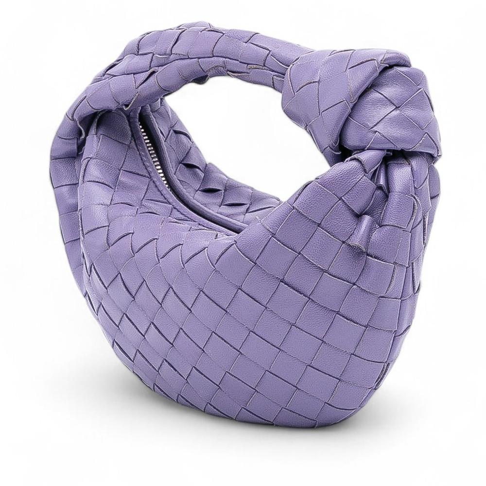 Bottega Veneta B Bottega Veneta Purple Nappa Leather Leather Mini Nappa Intrecciato Jodie Italy