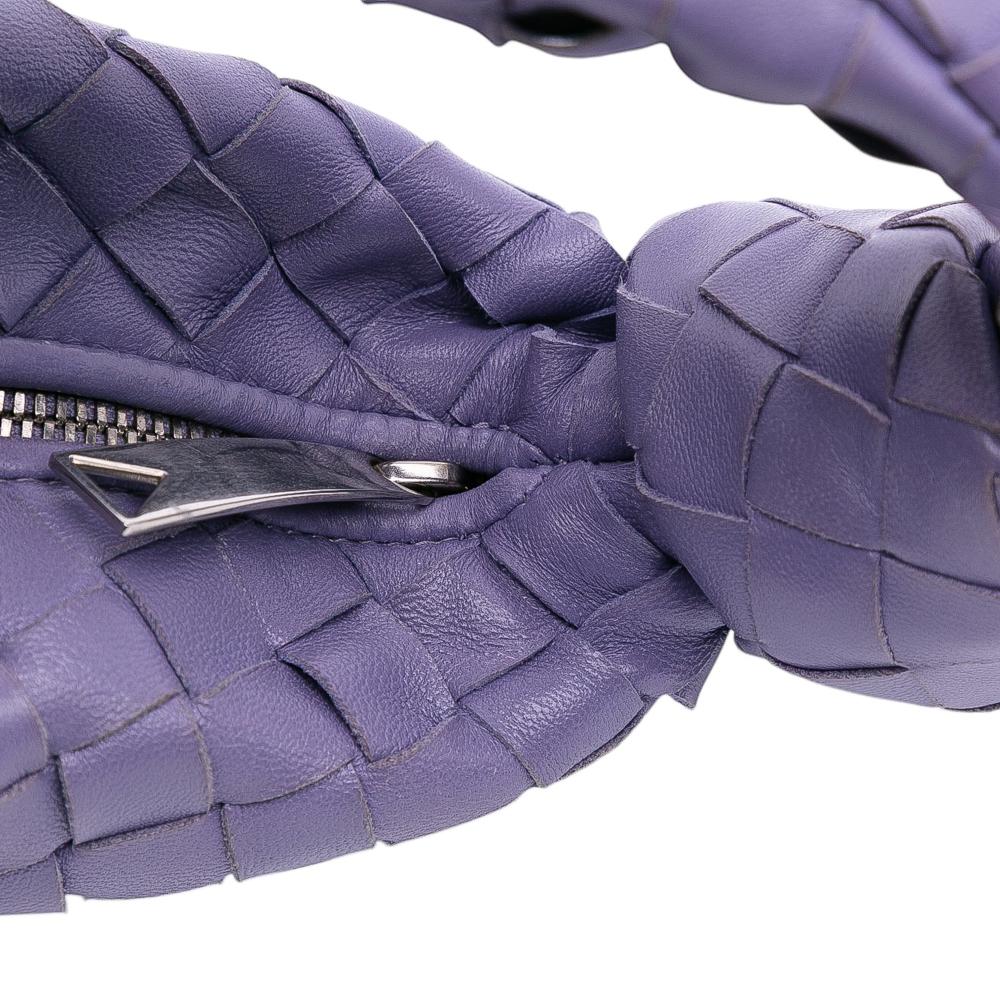 Bottega Veneta B Bottega Veneta Purple Nappa Leather Leather Mini Nappa Intrecciato Jodie Italy