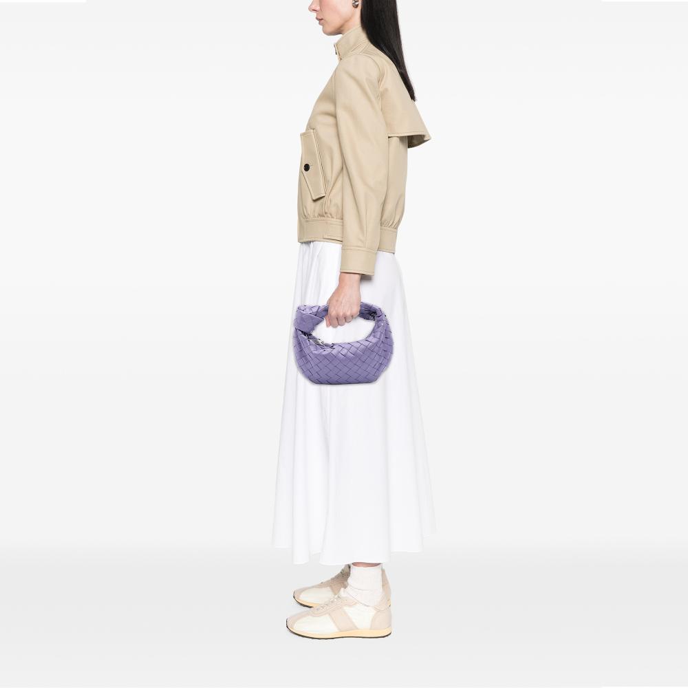 Bottega Veneta B Bottega Veneta Purple Nappa Leather Leather Mini Nappa Intrecciato Jodie Italy