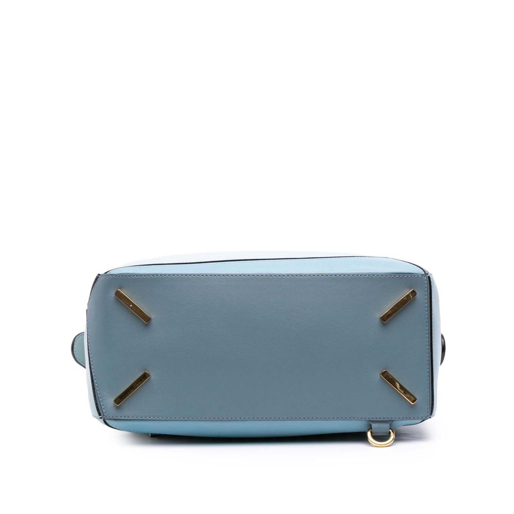 Loewe B LOEWE Blue Light Blue Calf Leather Medium Tricolor skin Puzzle Satchel Spain